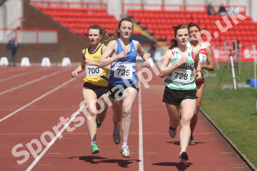 700 Sarah McDonald (Jarrow), 725 Ailsa McGregor (Morpeth) and 728 Rachel Lundgren (Gosforth), 2011 North East Champs, Gateshead